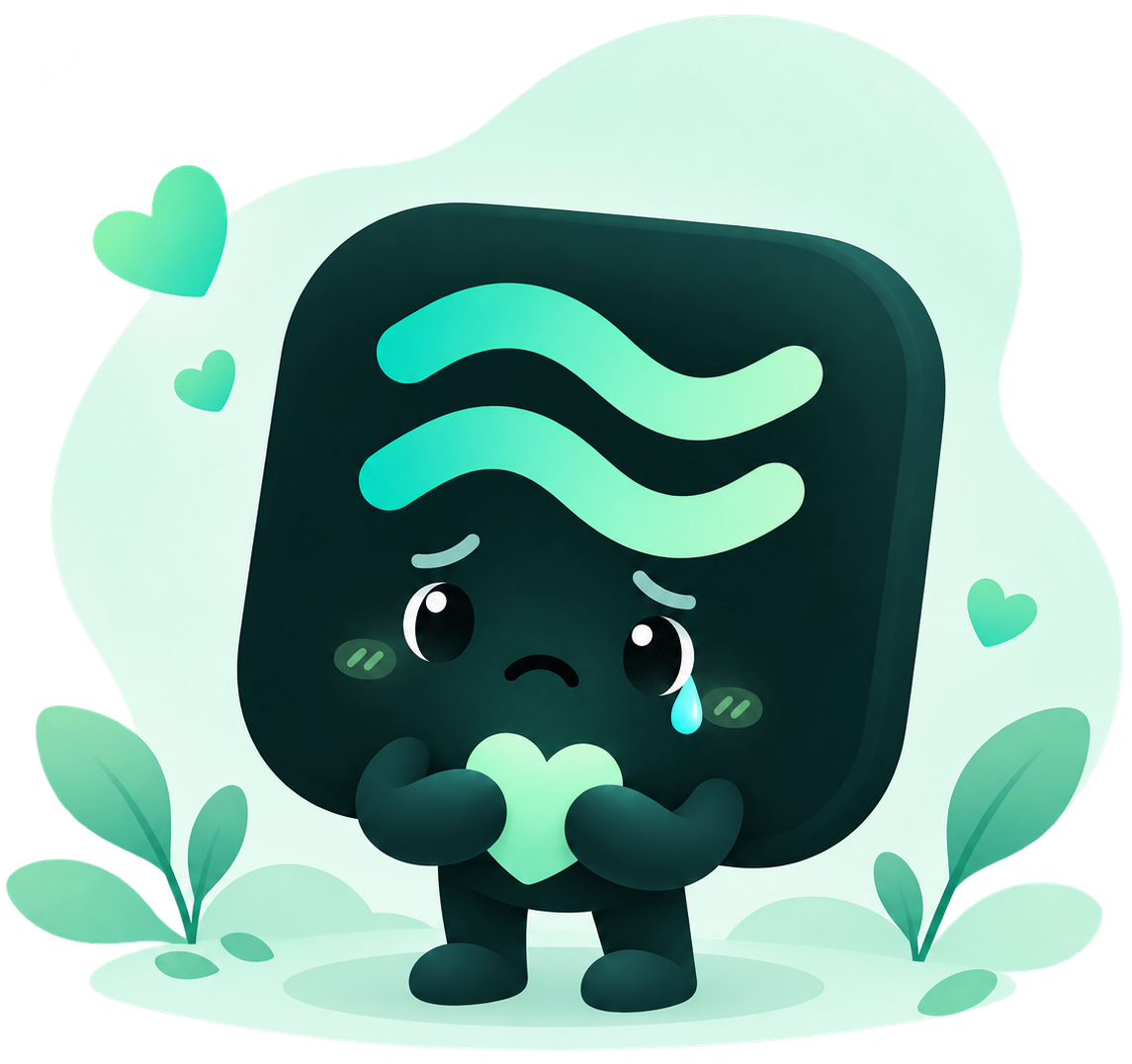 The sad StudyFlow character